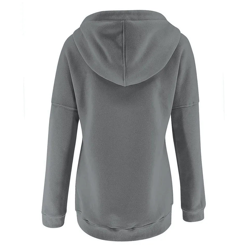Stylish Women Autumn Zipper Hoodie with Pocket
