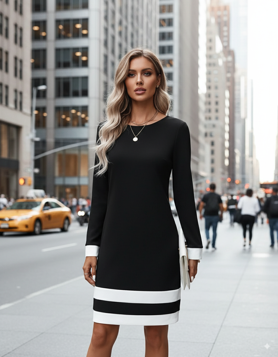 Long Sleeve Bodycon Dress – Women’s Slim Fit Mini Dress