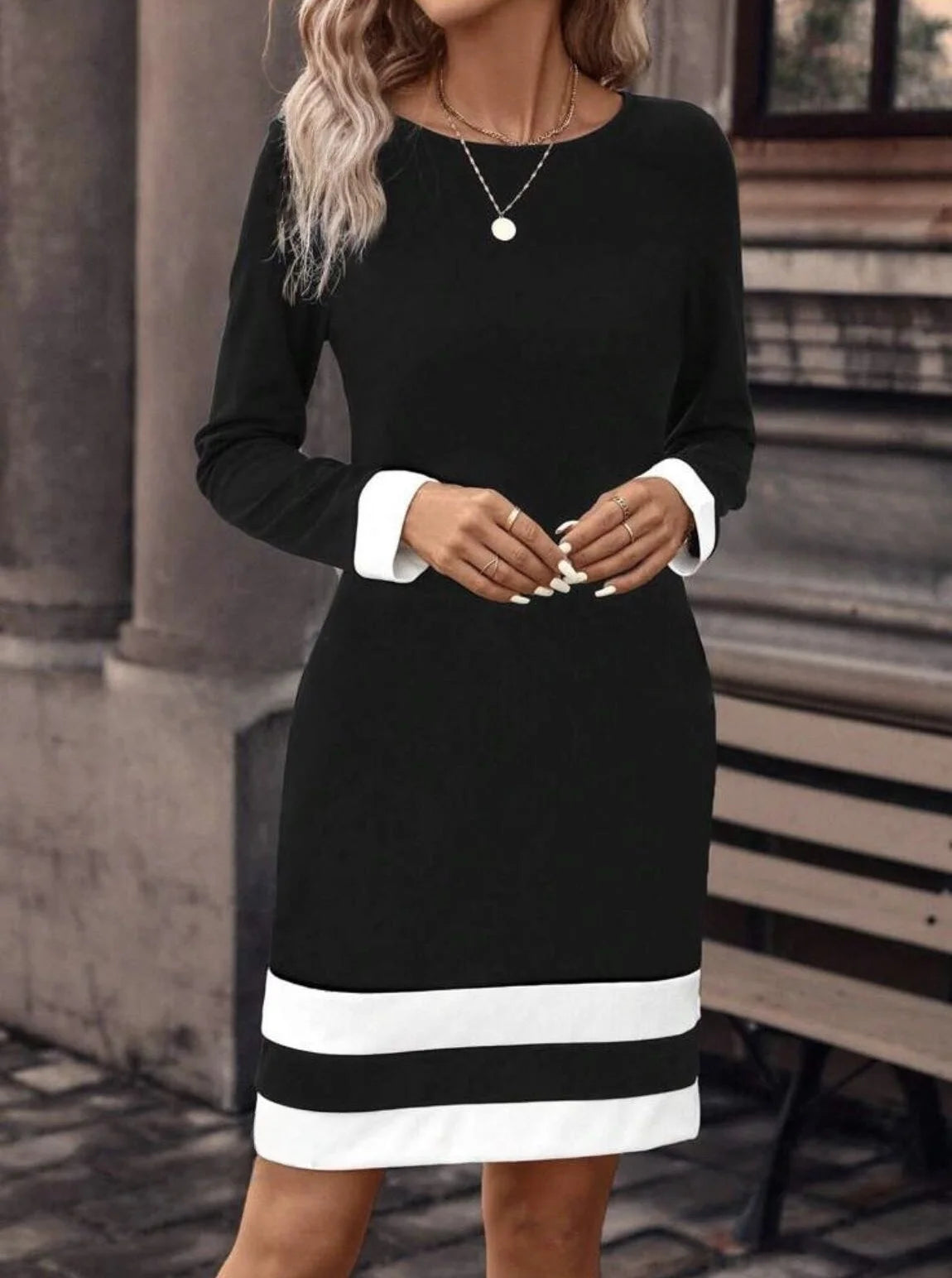 Long Sleeve Bodycon Dress – Women’s Slim Fit Mini Dress
