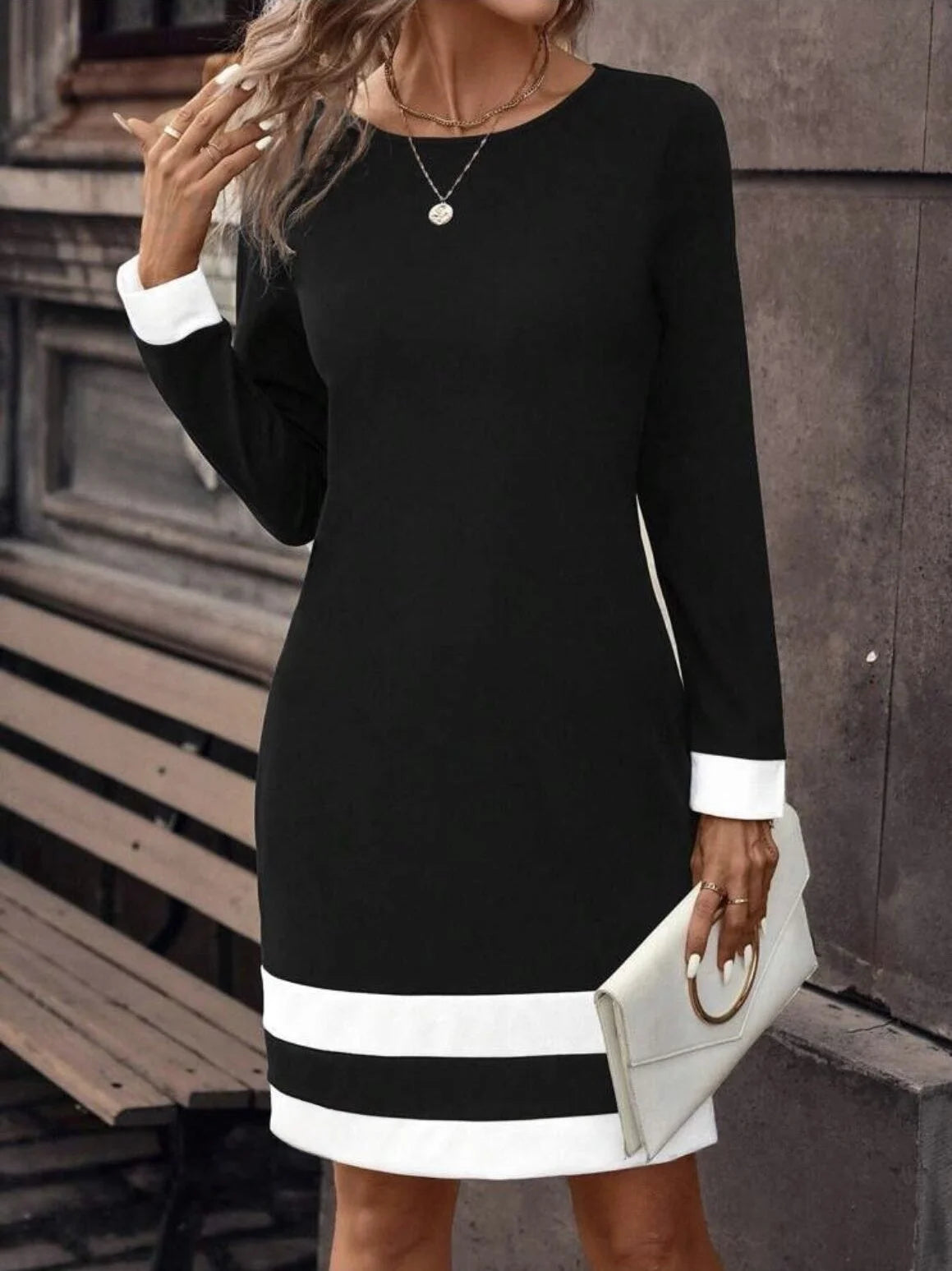 Long Sleeve Bodycon Dress – Women’s Slim Fit Mini Dress