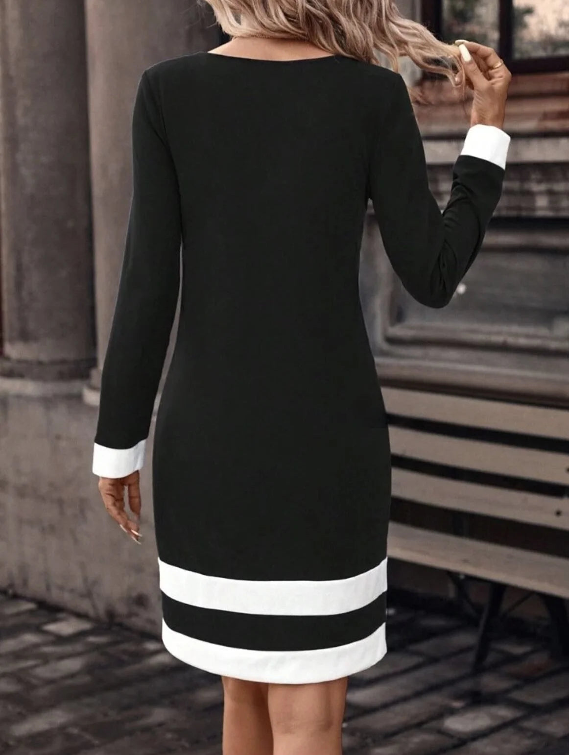 Long Sleeve Bodycon Dress – Women’s Slim Fit Mini Dress