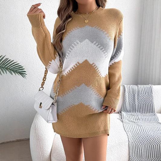 Women's  Autumn Winter Casual Sweater Dress