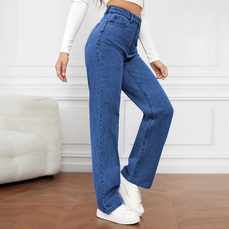 Women’s High-Stretch Slim Fit Straight Leg Jeans