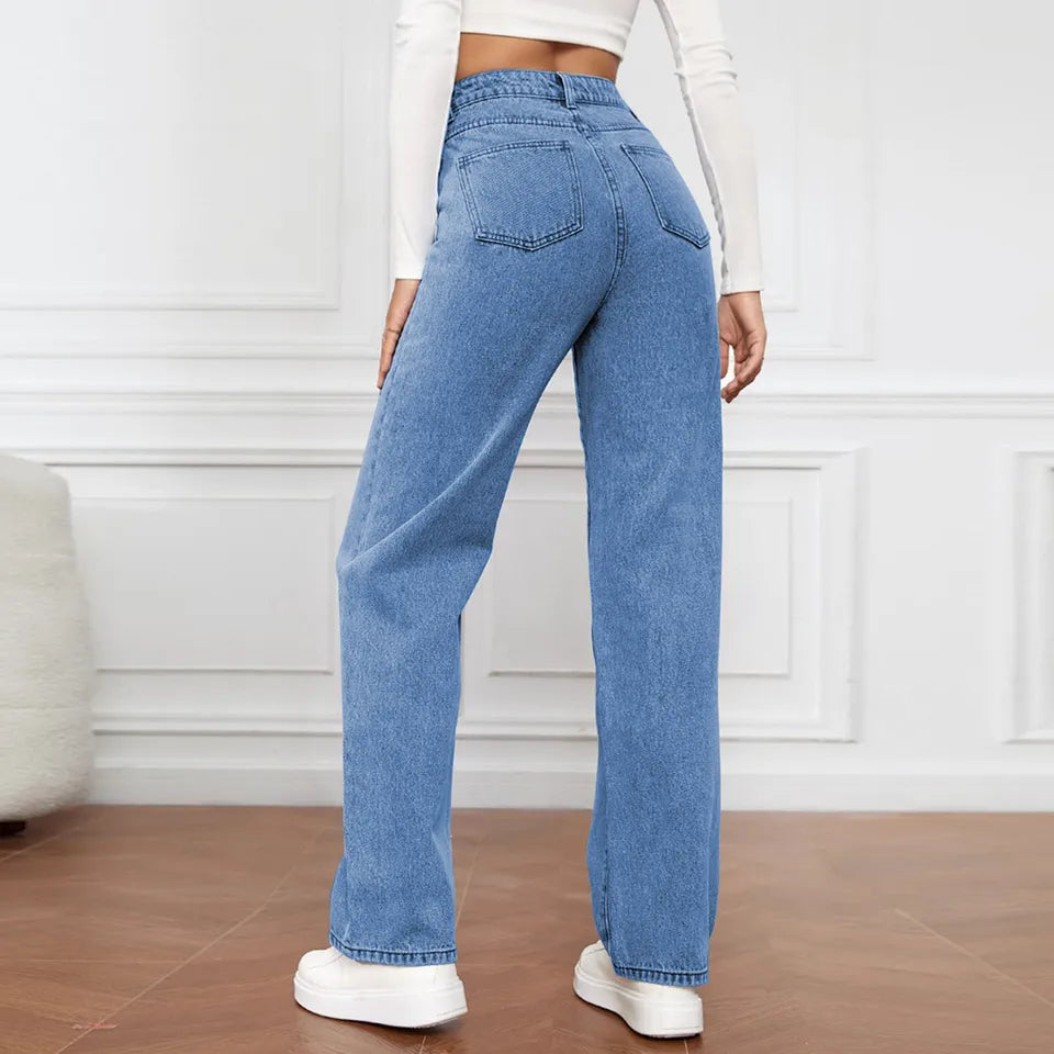 Women’s High-Stretch Slim Fit Straight Leg Jeans